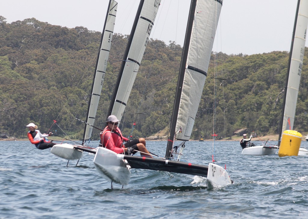 Simon McKeon show flashes of his old speed at the A-Cat Australian Championships ©  SW
